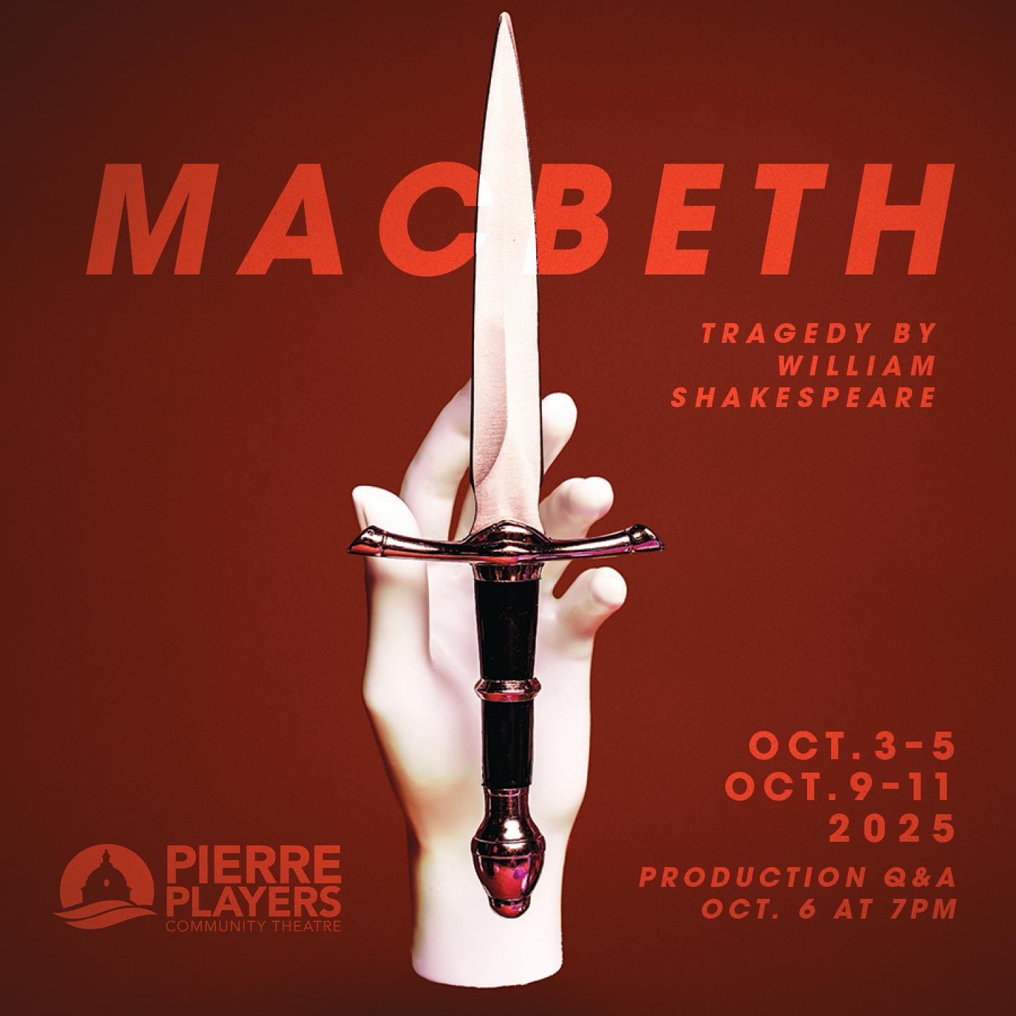 Upcoming Auditions: Macbeth poster